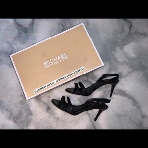 Michael Kors Leather Jackie Mid Sandal